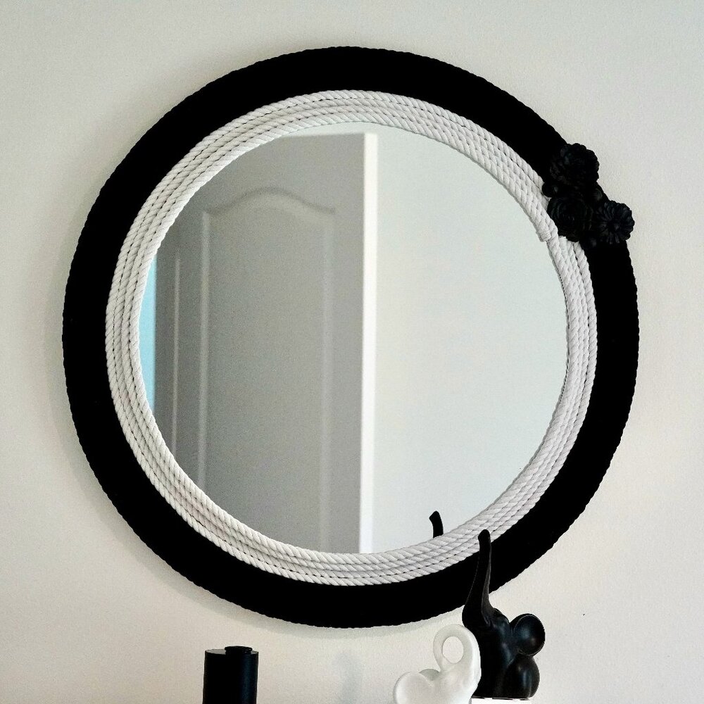 Handmade Boho Macramé Mirror/ Woven Wall Decor Boho Chic/ Boho Eclectic Wall Art